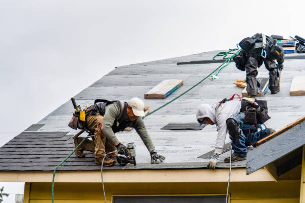 Professional Roofing technician working in Forestdale, MA